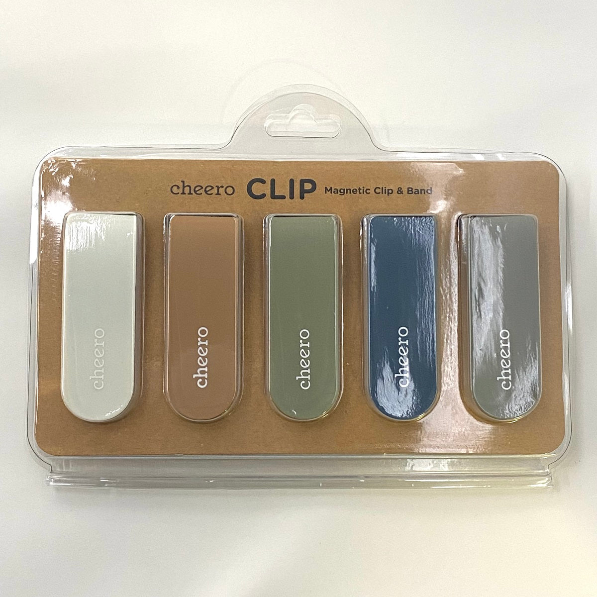 cheero CLIP 万能クリップ (5色セット) アースカラー