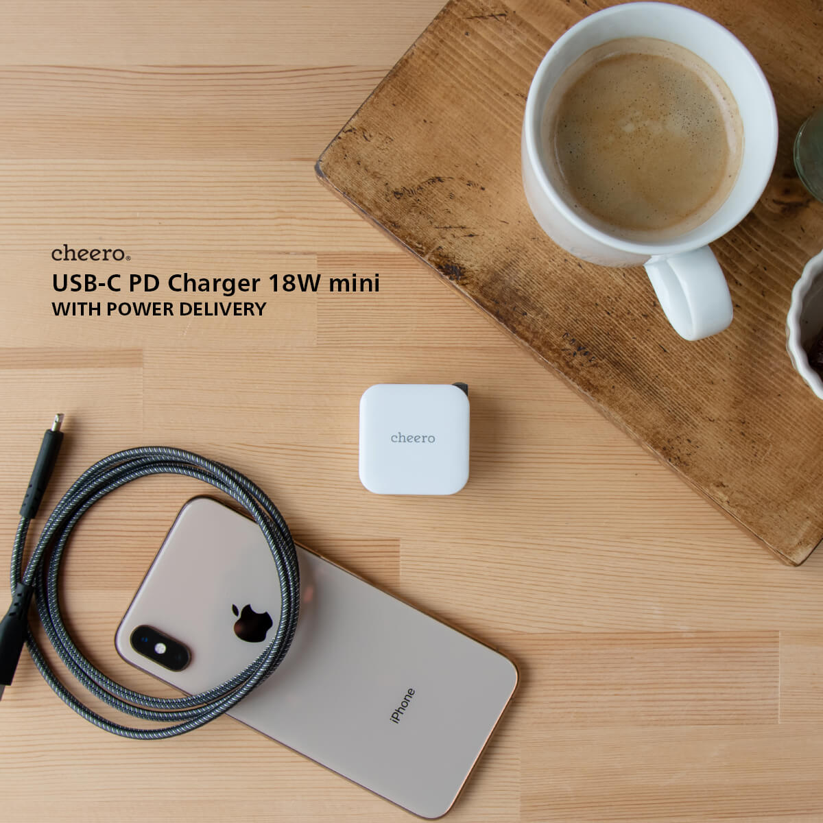 cheero USB-C PD Charger 18W mini