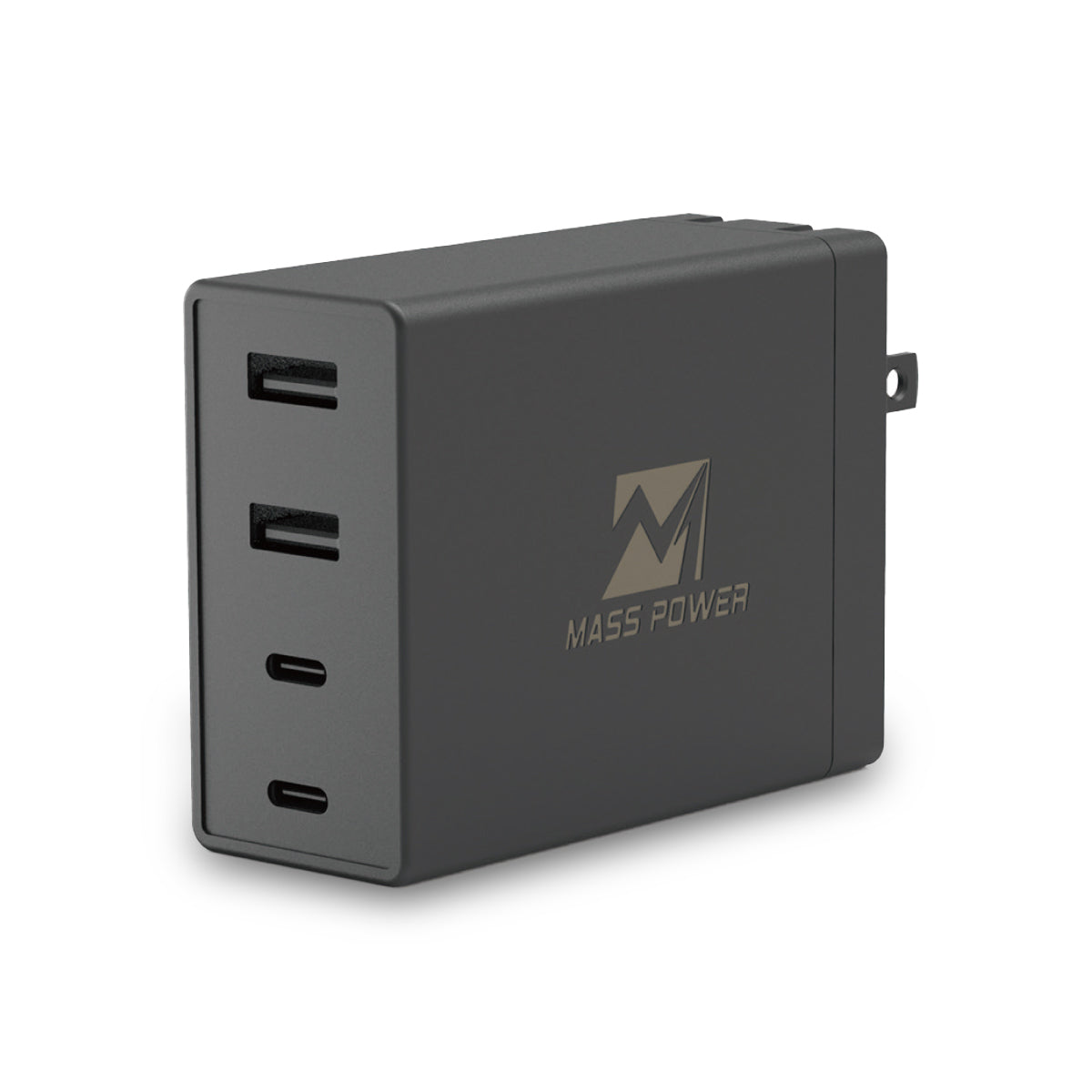 MASS POWER 100W Power Delivery Adapter USB-C×2 USB-A×2 4台同時充電 折り畳みプラグ 安全設計  – cheero_official