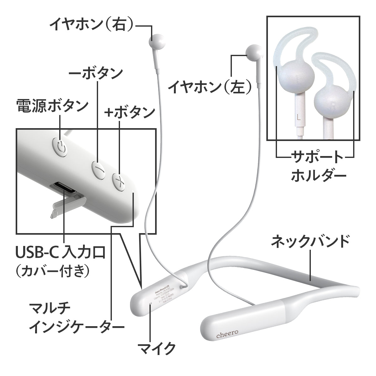 cheero Otocarti LITE (軟骨伝導ワイヤレスイヤホン)