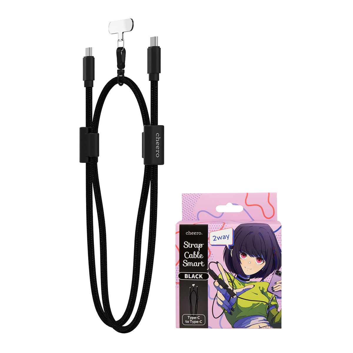 cheero Strap Cable Smart Type-C to Type-C