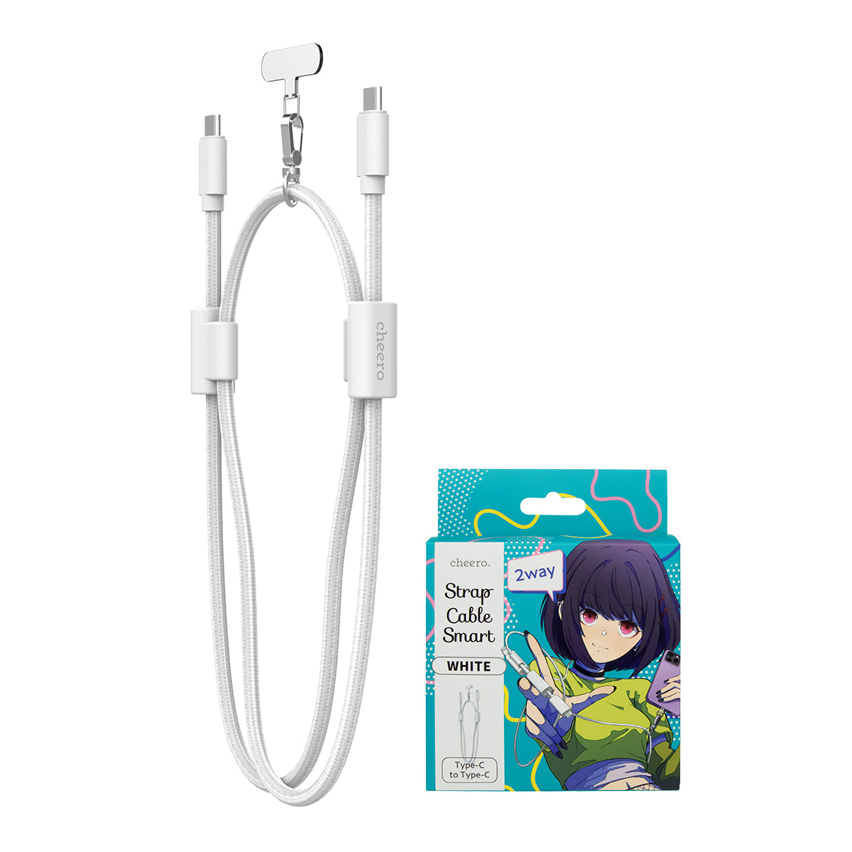 cheero Strap Cable Smart Type-C to Type-C