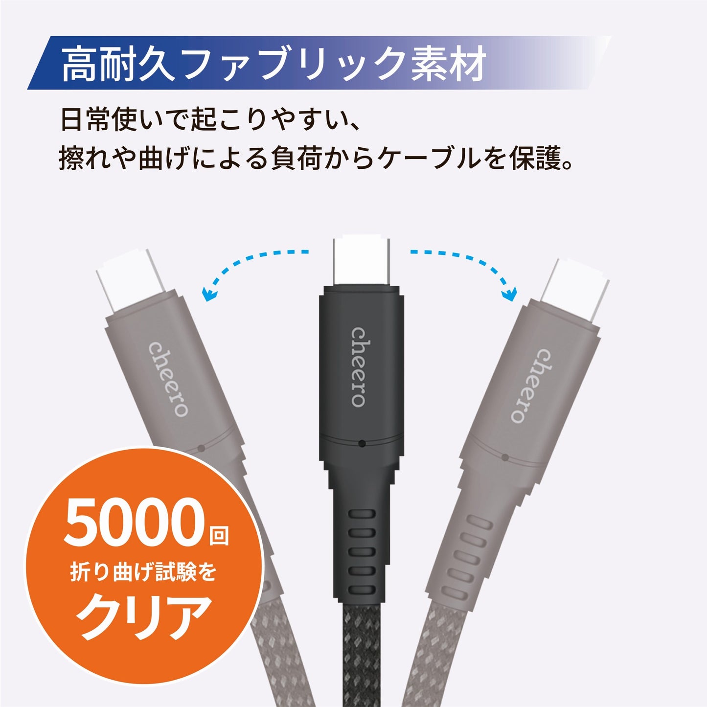 cheero USB-C to C Fast Cable 240W