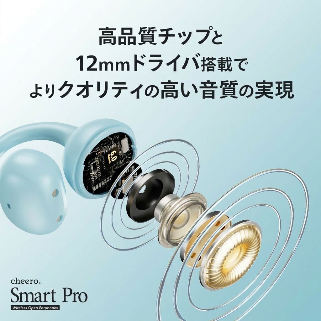 cheero Wireless Open Earphones Smart Pro OCA Edition (Baby Blue)