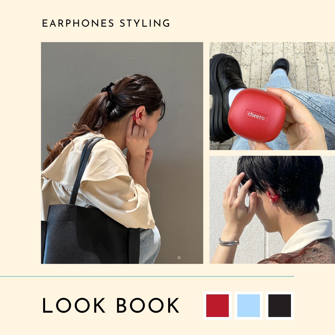 cheero Wireless Open Earphones Smart Pro OCA Edition (Tsubaki)