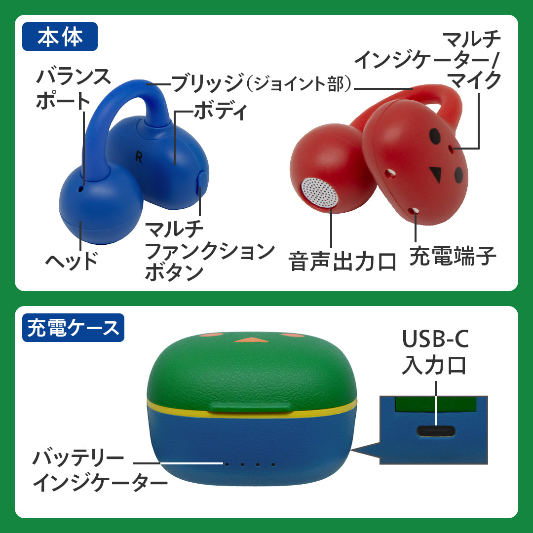 cheero Wireless Open Earphones Smart Pro DANBOARD ver. （POP COLOR）