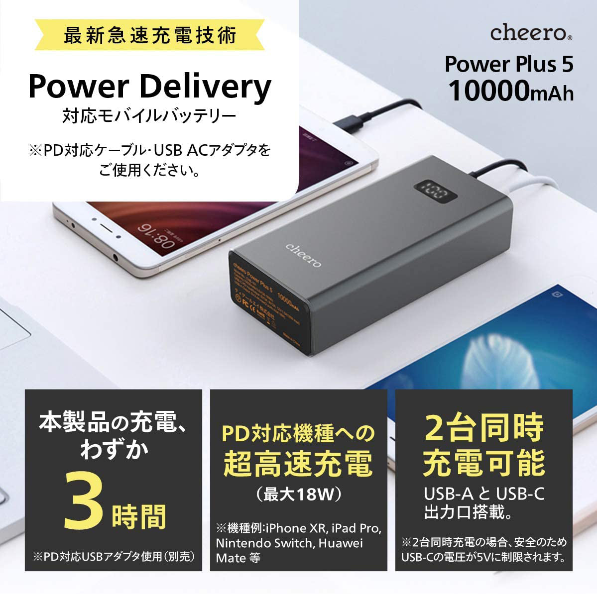 cheero Power Plus 10000mAh with Power Delivery 18W – cheero_official