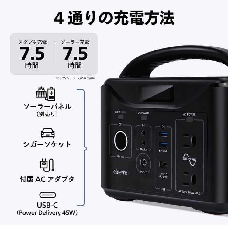 支援金を“タドれる”バッテリー cheero Energy Carry 320Wh (CHE-119